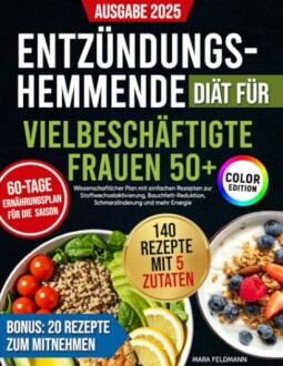 Buchcover für entzündungshemmende Diät für Frauen über 50.