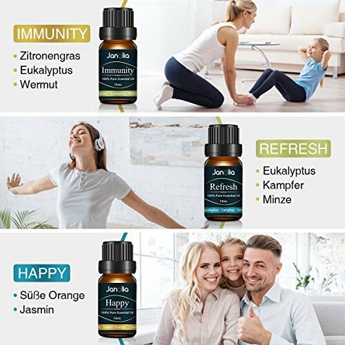 Ätherische Öle für Immunität, Erfrischung und Glück.