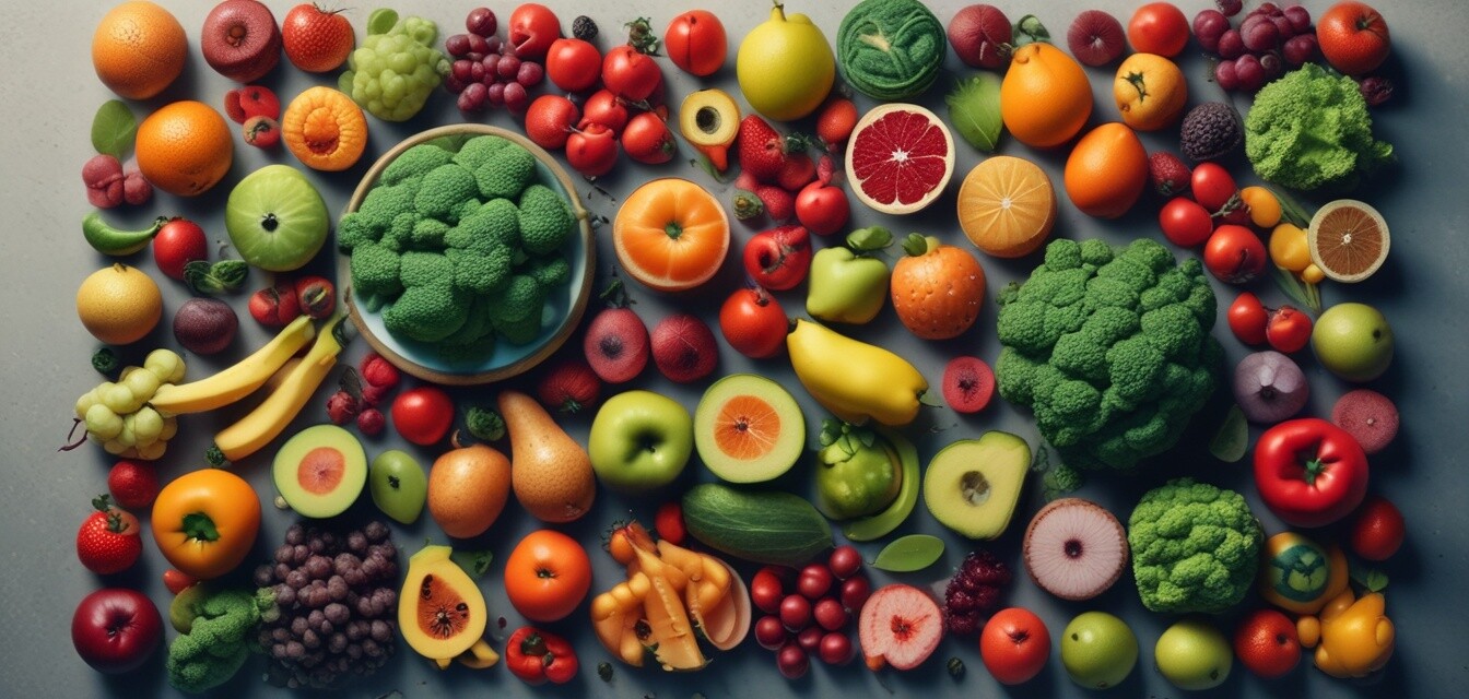 Colorful fruits and vegetables