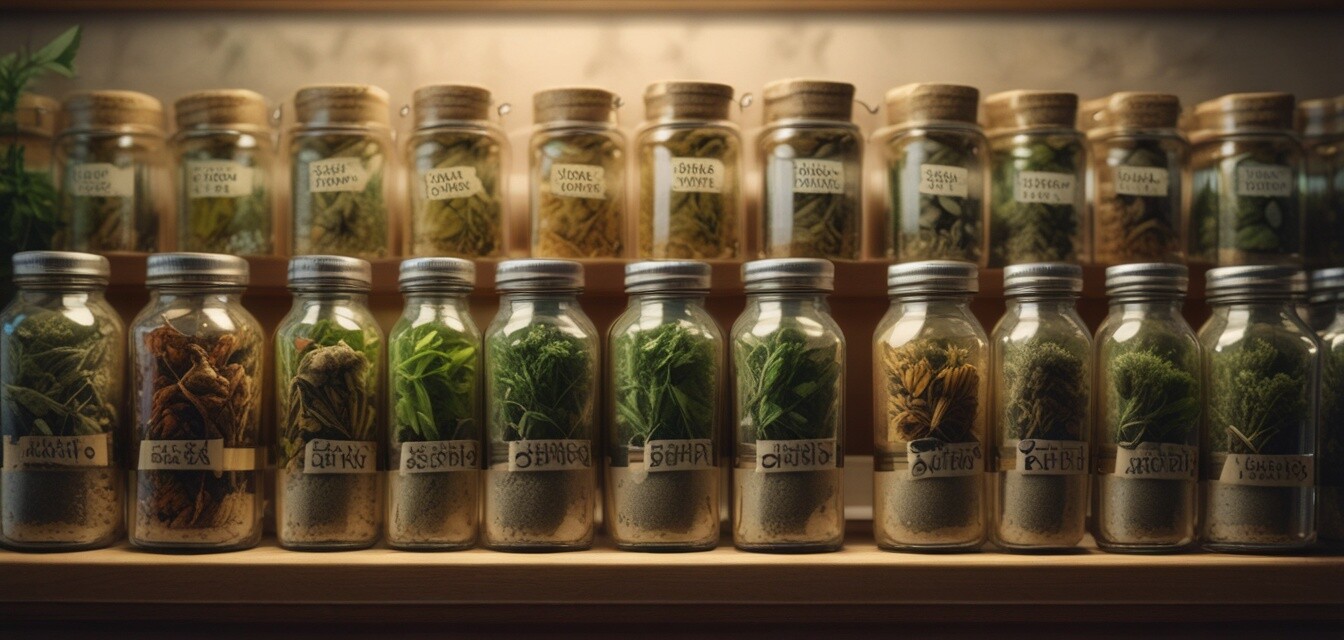 Kräuter im Geschäft