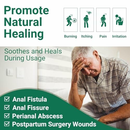 Älterer Mann mit Beschwerden, Förderung natürlicher Heilung