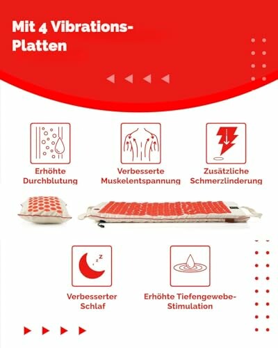 Vibrationsmatte mit vier Platten und verschiedenen Vorteilen.